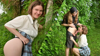 village schoolgirl fucked in hydrangea gardens