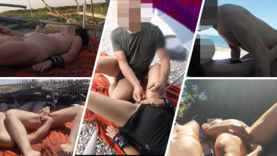 Public beach orgasm squirt compilation