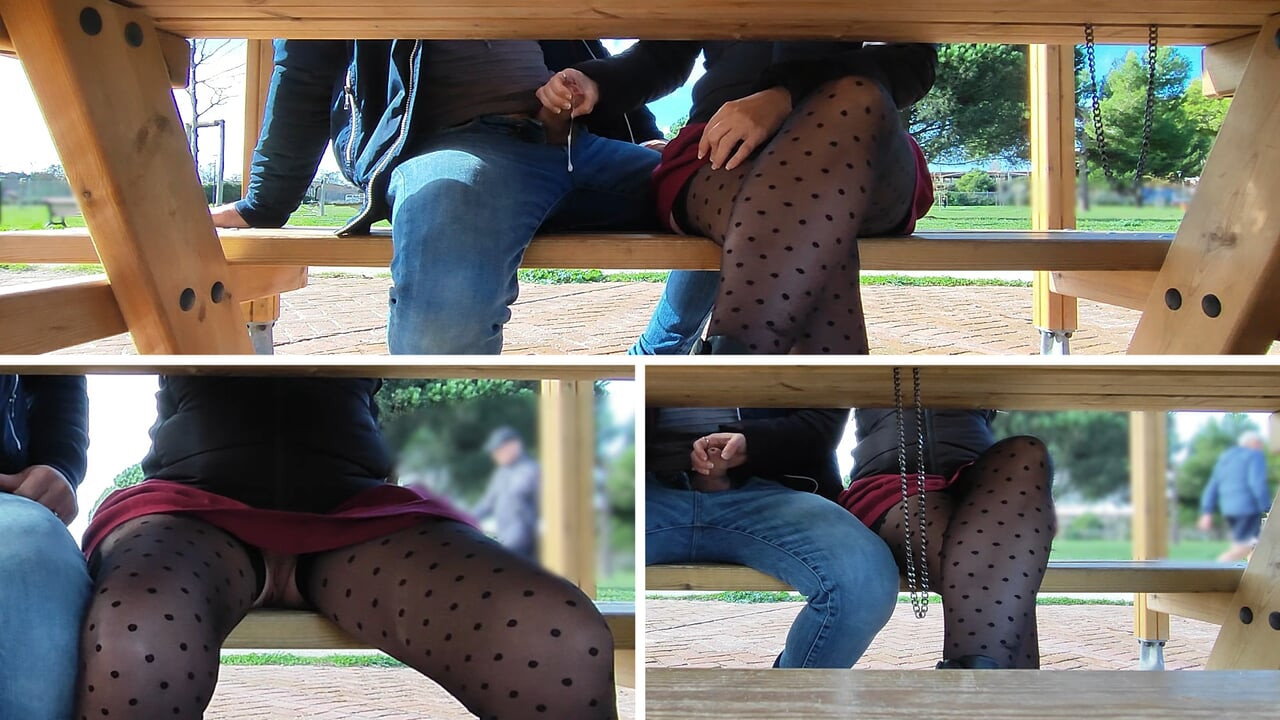 Flashing my dick in front of a hot girl in public park and help me cumshot It's very risky with people walking around - Full XXX Movies | ePornHIT.