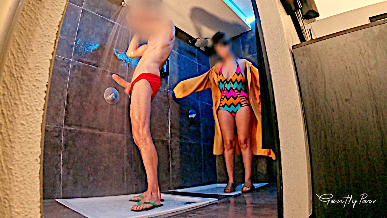 dickflash and exhibitionism for two sluts at swimming pool restroom - Full XXX Movies | ePornHIT.