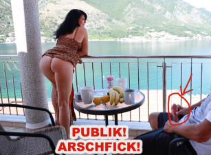 FUCKED ON THE HOTEL TERRACE!